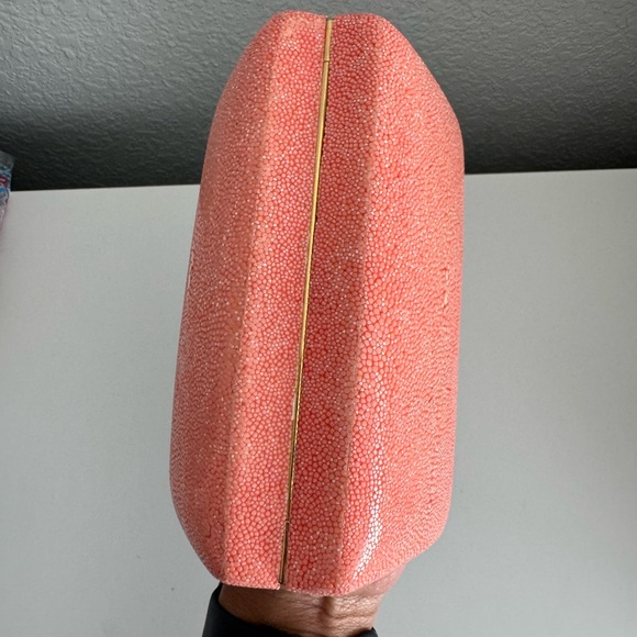 NWOT elegant KOTUR Shagreen Minaudiere stingray clutch - Picture 10 of 13